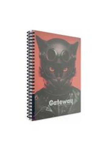 Gıpta Free A4 80 Yaprak Kareli Telli Sert Kapak 1 Adet Kedi Okul Defteri Siyah