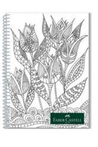 Faber Castell A4 80 Yaprak Kareli Telli Sert Kapak 1 Adet Çiçek Okul Defteri