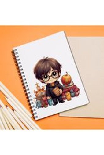 Bizimmasalımız A5 60 Yaprak Çizgisiz Telli Sert Kapak 1 Adet Harry Potter Okul Defteri