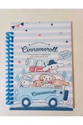 Kleeyiseviyorum A5 50 Yaprak Çizgisiz Telli Karton Kapak 1 Adet Sanrio Cinnamoroll Okul Defteri