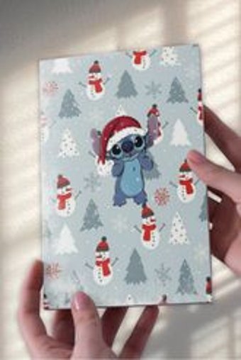 Namgo Yılbaşı A5 24 Yaprak Çizgisiz Dikişli Karton Kapak 1 Adet Stitch Okul Defteri