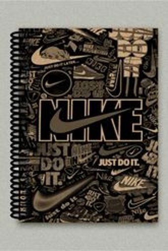 Namgo A5 100 Yaprak Çizgisiz Telli Karton Kapak 1 Adet Just Do It Okul Defteri Siyah