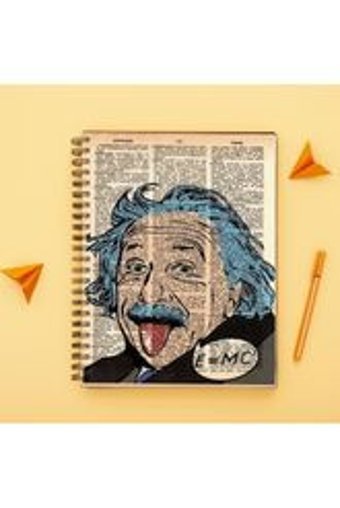 Lucidum A5 100 Yaprak Çizgisiz Telli Karton Kapak 1 Adet Einstein Okul Defteri