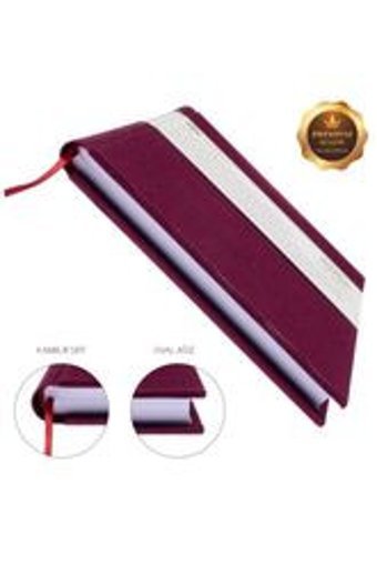 Bidefter A5 104 Yaprak Çizgisiz Dikişli Sert Kapak 1 Adet Okul Defteri Bordo