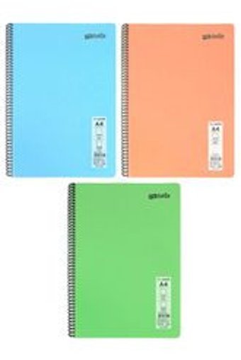 Mynote A4 72 Yaprak Kareli Telli Sert Kapak 3'lü Okul Defteri