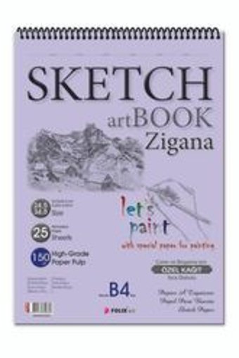 Folix Art B5 24 Yaprak Çizgisiz Telli Karton Kapak 1 Adet Sketchbook Okul Defteri