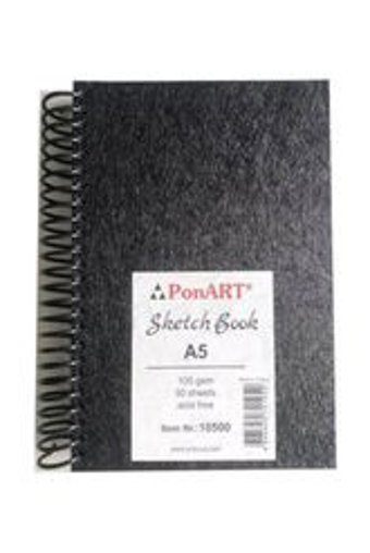 Ponart A5 50 Yaprak Çizgisiz Telli Sert Kapak 1 Adet Sketchbook Okul Defteri