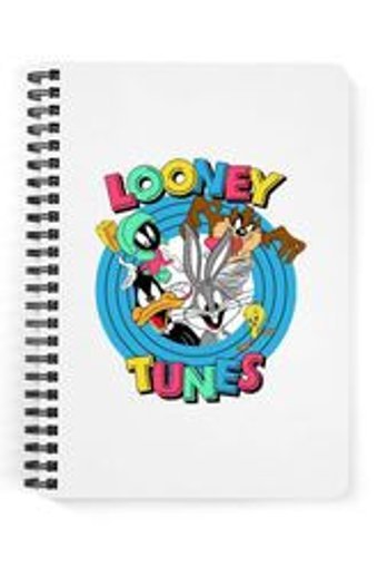 Zeron Tasarım A5 60 Yaprak Çizgisiz Telli Sert Kapak 1 Adet Loney Tunes Okul Defteri