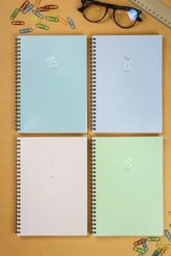 Smile Notes A5 80 Yaprak Kareli Telli Karton Kapak 4'lü Okul Defteri