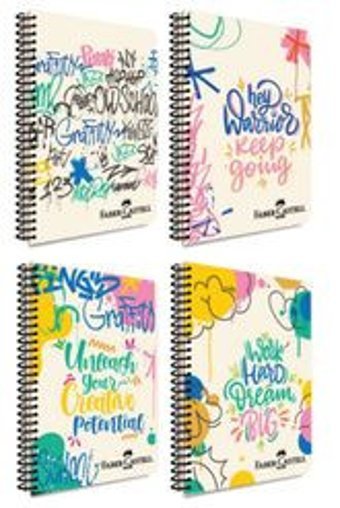 Faber Castell A4 80 Yaprak Kareli Telli Sert Kapak 1 Adet Okul Defteri
