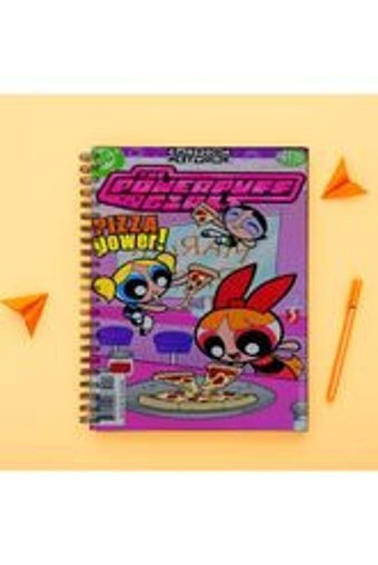 Lucidum A5 100 Yaprak Çizgisiz Telli Karton Kapak 1 Adet Powerpuff Girls Okul Defteri