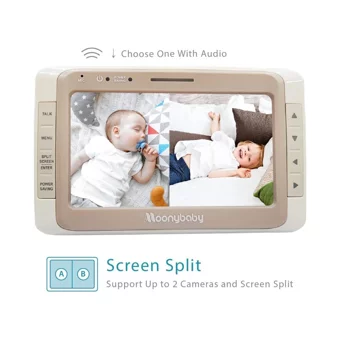 Moonybaby Hareket Sensörlü Gece Görüşlü Dijital 5 inç Ekranlı Kablosuz Bebek Kamerası