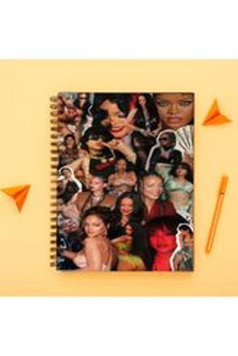Lucidum A5 100 Yaprak Çizgisiz Telli Karton Kapak 1 Adet Rihanna Okul Defteri