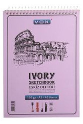 Vox Art 100 Things A5 40 Yaprak Çizgisiz Telli Sert Kapak 1 Adet Okul Defteri