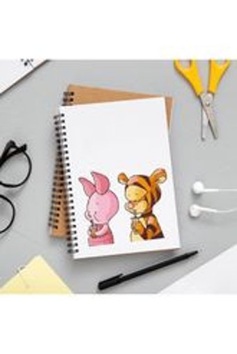 Bizimmasalımız Winnie The Pooh A5 60 Yaprak Çizgisiz Telli Sert Kapak 1 Adet Winnie The Pooh Okul Defteri