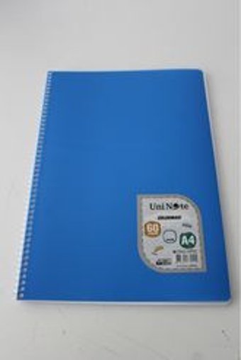 Uninote Colormaxi A4 60 Yaprak Kareli Telli Sert Kapak 1 Adet Okul Defteri Mavi