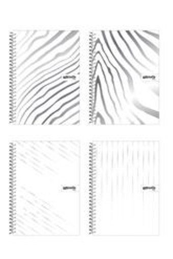 Mynote A4 80 Yaprak Kareli Telli Sert Kapak 2'li Zebra Deseni Okul Defteri