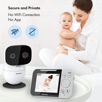 Panasonic KX-HN4101W Hareket Sensörlü Gece Görüşlü Dijital 3.5 inç Ekranlı Kablosuz Bebek Kamerası