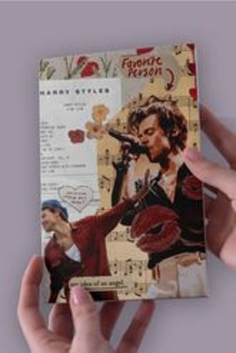 Namgo A5 24 Yaprak Çizgisiz Dikişli Karton Kapak 1 Adet Harry Styles Okul Defteri Kırmızı