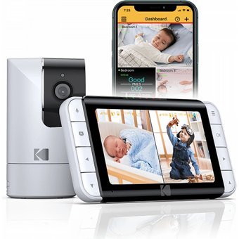 Kodak C525P Hareket Sensörlü Gece Görüşlü Dijital 5.0 inç Ekranlı Kablosuz HD IP Bebek Kamerası
