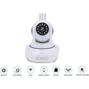 Bebbee Bebbe Hareket Sensörlü Gece Görüşlü Kablosuz HD IP Bebek Kamerası