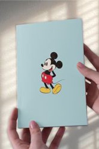 Namgo A5 50 Yaprak Çizgisiz Dikişli Karton Kapak 1 Adet Mickey Mouse Okul Defteri Mavi