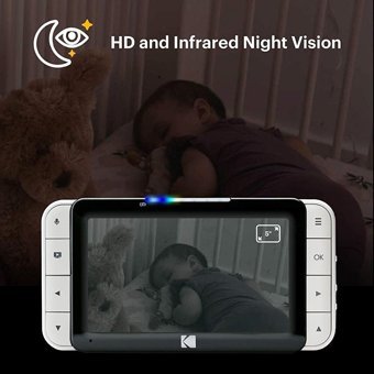 Kodak Cherish C525 Hareket Sensörlü Gece Görüşlü Dijital Ekranlı Kablosuz HD IP Bebek Kamerası