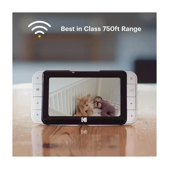 Kodak Cherish C525 Hareket Sensörlü Gece Görüşlü Dijital Ekranlı Kablosuz HD IP Bebek Kamerası