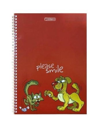 Özgün A4 16 Yaprak Kareli Telli Sert Kapak 1 Adet Please Smile Okul Defteri