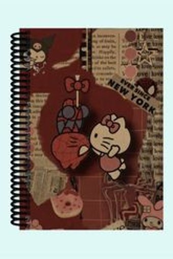 Namgo A5 100 Yaprak Çizgisiz Telli Karton Kapak 1 Adet Hello Kitty Okul Defteri