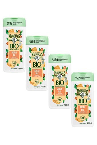 Le Petit Marseillais Argan Balı Aromalı Nemlendirici Duş Jeli 4x400 ml