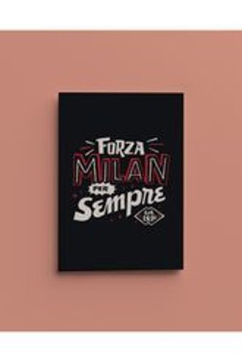 Lucidum A5 24 Yaprak Çizgisiz Dikişli Karton Kapak 1 Adet Forza Milan Okul Defteri