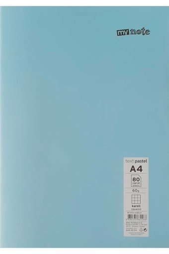 Mynote A4 80 Yaprak Kareli Dikişli Sert Kapak 1 Adet Okul Defteri