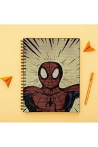 Lucidum A5 100 Yaprak Çizgisiz Telli Karton Kapak 1 Adet Spiderman Okul Defteri