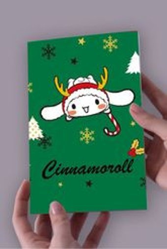 Namgo A5 24 Yaprak Çizgisiz Dikişli Karton Kapak 1 Adet Cinnamoroll Okul Defteri Yeşil