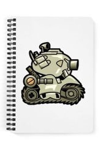 Zeron Tasarım A5 60 Yaprak Çizgisiz Telli Sert Kapak 1 Adet Tank Game Okul Defteri