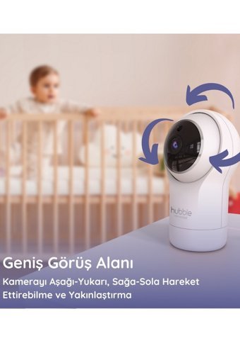 Motorola Hubble Hareket Sensörlü Gece Görüşlü Dijital 5 inç Ekranlı Kablosuz HD Bebek Kamerası