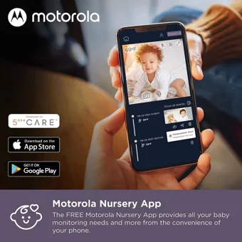 Motorola VM36XL Hareket Sensörlü Gece Görüşlü Dijital 5 inç Ekranlı Kablosuz HD Bebek Kamerası