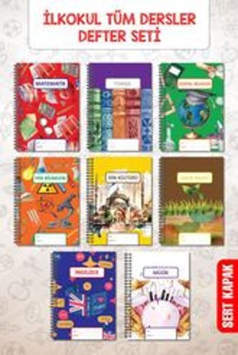 Copyrite A4 72 Yaprak Telli Sert Kapak 8'li Okul Defteri
