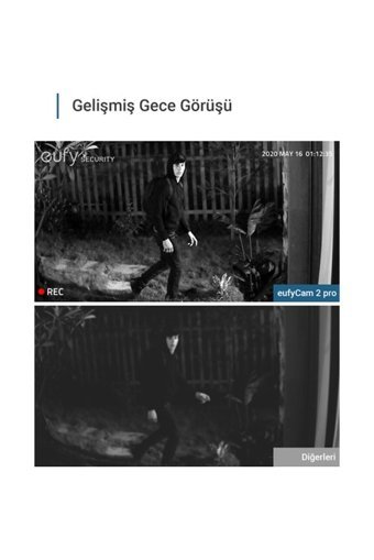 Eufycam T8851 Hareket Sensörlü Gece Görüşlü Kablosuz Full HD IP Bebek Kamerası