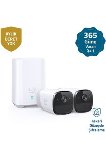 Eufycam T8851 Hareket Sensörlü Gece Görüşlü Kablosuz Full HD IP Bebek Kamerası