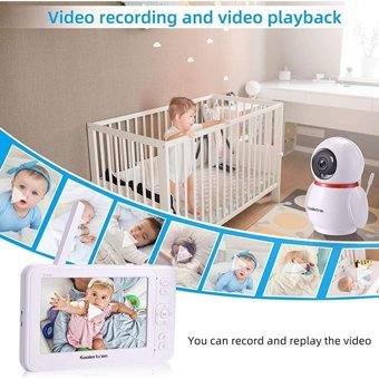 Koolertron Koolertron Hareket Sensörlü Gece Görüşlü Dijital 5 inç Ekranlı Kablosuz Full HD IP Bebek Kamerası