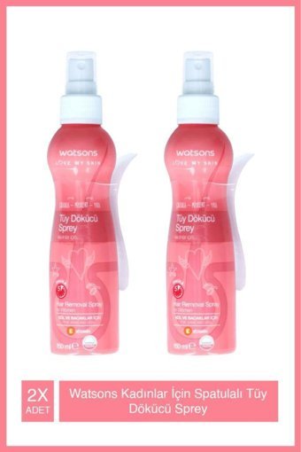 Watsons Tüm Ciltler İçin Tüm Vücut Genital Bölge Kadın Tüy Dökücü Sprey 2x150 ml