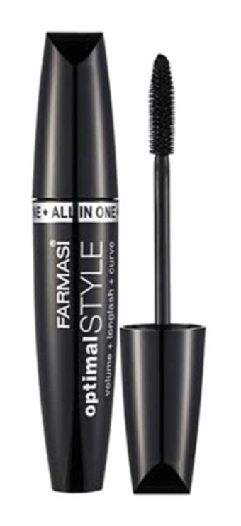 Farmasi Optimal Style Hacim Veren Suya Dayanıklı Siyah Maskara + Farmasi True Color No:18 Ruj