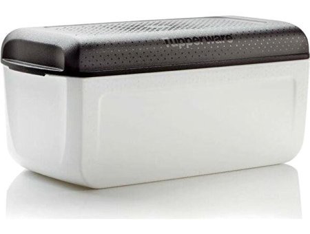 Tupperware Berrak Mini Kapaklı Beyaz-Siyah Ekmek Kutusu