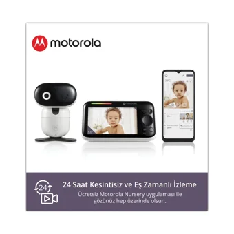 Motorola PIP1510 Hareket Sensörlü Gece Görüşlü Dijital Ekranlı Kablosuz HD IP Bebek Kamerası