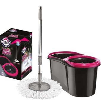 Vindex Magic Power Döner Başlıklı Mop Seti Beyaz