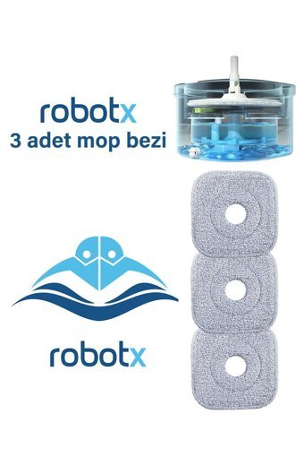 Egonex Robotx Wondero 3 Adet Mop Gri