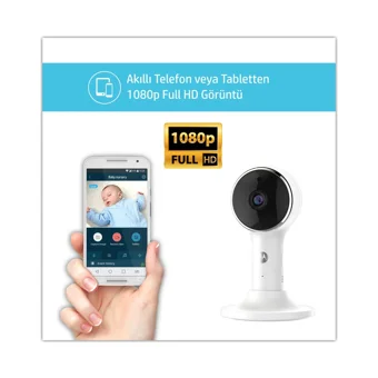 Motorola LUX64 Hareket Sensörlü Gece Görüşlü Dijital Ekranlı Kablosuz Full HD Bebek Kamerası