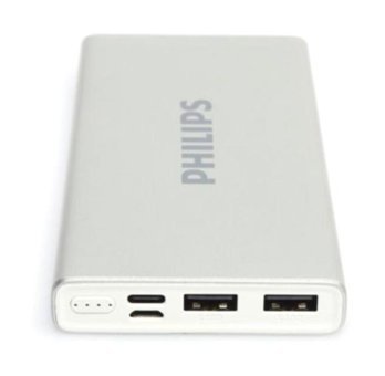 Philips Dlp1510cb 10000 mAh Hızlı Şarj Dijital Göstergeli USB Type C Çoklu Bağlantı Kablosuz Powerbank Siyah